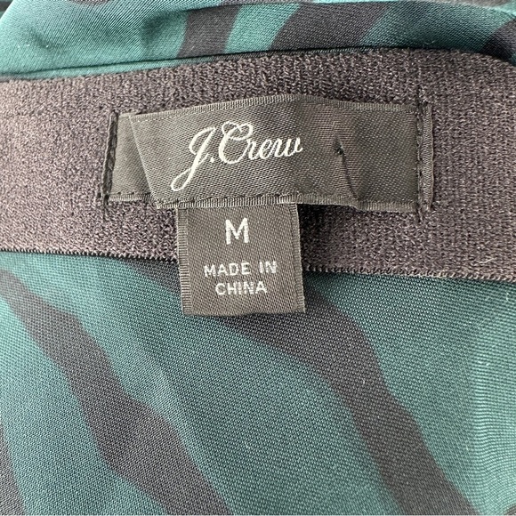 J. Crew Green and Black Animal Print Midi Skirt | US Size Medium - Picture 8 of 9